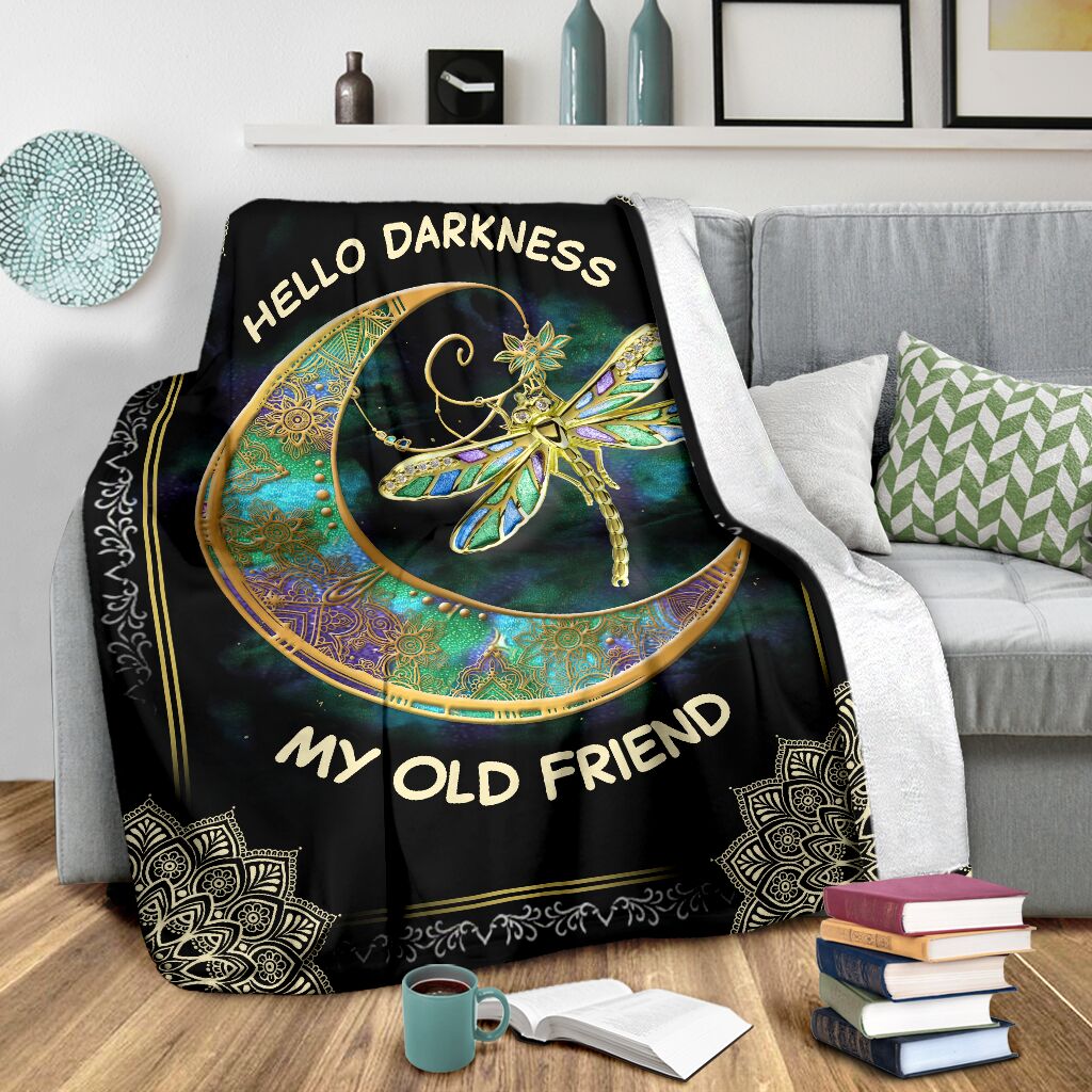 Dark Floral Hippie Flannel Blanket For Relaxing At Home And Travel