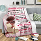 African American I Asked God For A Best Friend Flannel Blanket For Bed Sofa And Reading Nook Decor