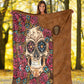 Skull Lovers Beautiful Rose Flannel Blanket For Cozy Home Lounging And Gifting