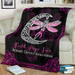 Breast Cancer Awareness Butterfly Flannel Blanket For Living Room And Bedroom Styling