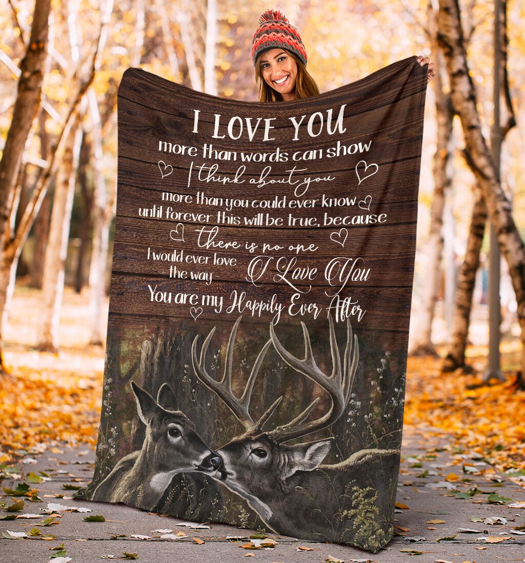 Hunting Love I Love You Flannel Blanket For Bed Sofa And Reading Nook Decor