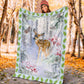 Hunting Deer Christmas Flannel Blanket For Bed Sofa And Reading Nook Decor