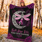 Breast Cancer Awareness Butterfly Flannel Blanket For Bed Sofa And Reading Nook Decor