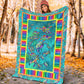 Colorful Turtle Lover Flannel Blanket For Bed Sofa And Reading Nook Decor