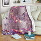 Breast Cancer Awareness Butterfly Flannel Blanket For Soft Bed Couch And Home Comfort