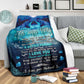 Dolphin To My Wife Dolphin In The Ocean Flannel Blanket For Relaxing At Home And Travel