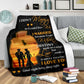 Police To My Husband Fathers Day Officer Flannel Blanket For Relaxing At Home And Travel