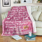 Breast Cancer Warrior Breast Cancer Awareness Flannel Blanket For Soft Bed Couch And Home Comfort