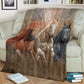 Horse Chase His Dream Flannel Blanket For Living Room And Bedroom Styling