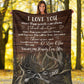 Hunting Deer Couple Love Gift Flannel Blanket For Cozy Home Lounging And Gifting