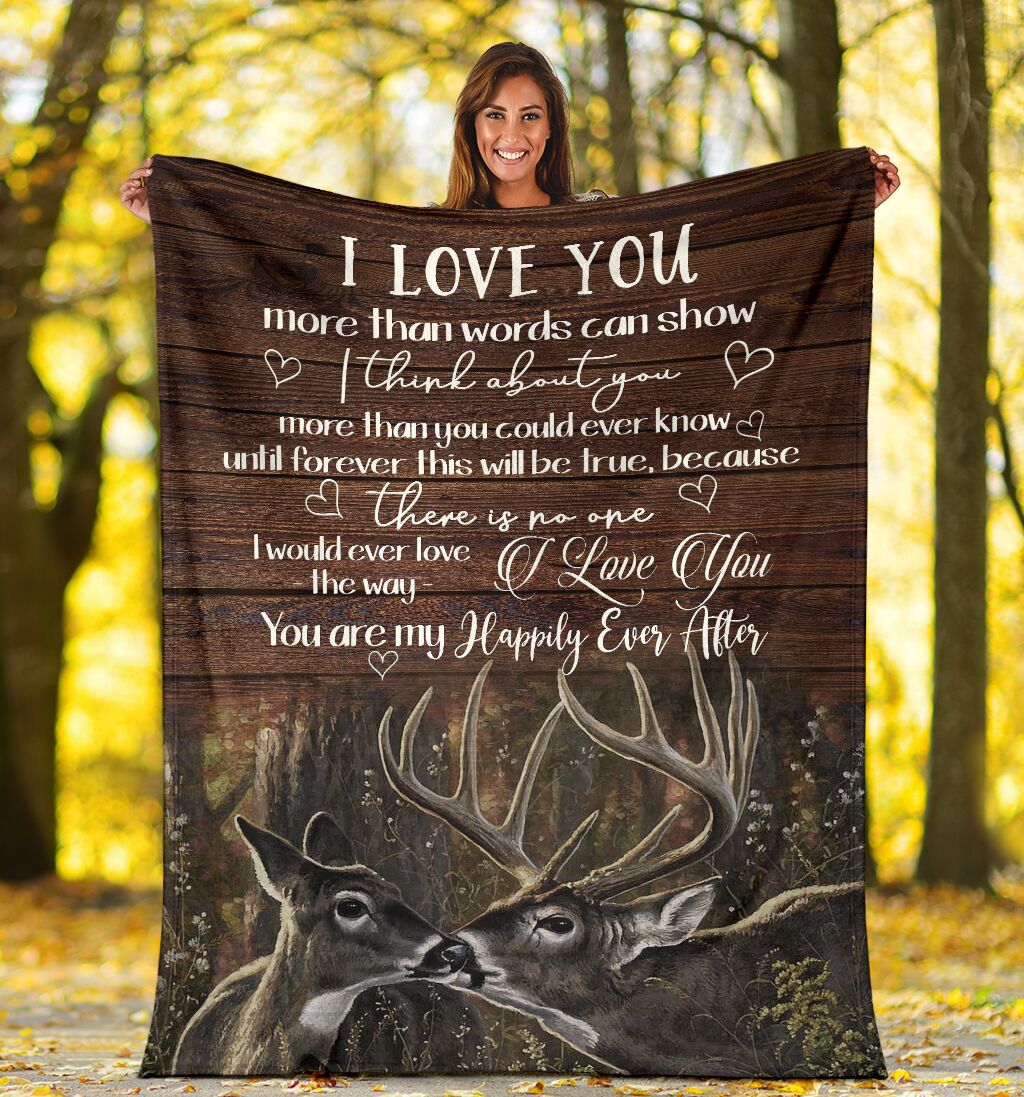 Hunting Love I Love You Flannel Blanket For Cozy Home Lounging And Gifting