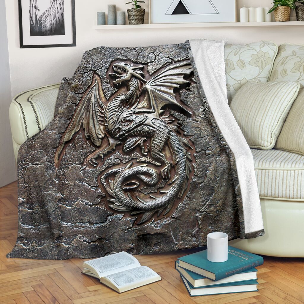 Dragon Protects Your Life Flannel Blanket For Soft Bed Couch And Home Comfort