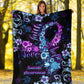 Mental Health Awareness Floral Flannel Blanket For Cozy Home Lounging And Gifting