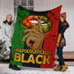 Black Woman Unapologetically Black African American Flannel Blanket For Bedroom Couch And Daily Comfort