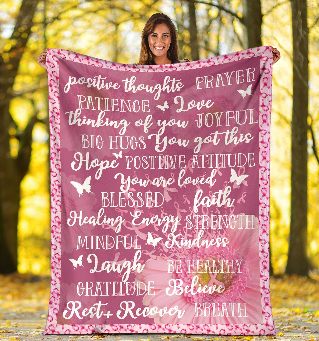 Breast Cancer Warrior Breast Cancer Awareness Flannel Blanket For Cozy Home Lounging And Gifting