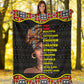Black Girl God Says You Are African American Strong Flannel Blanket For Cozy Home Lounging And Gifting