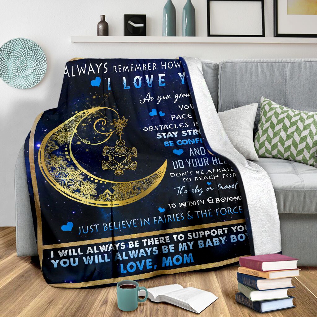 Autism Awareness Son Gift Flannel Blanket For Relaxing At Home And Travel
