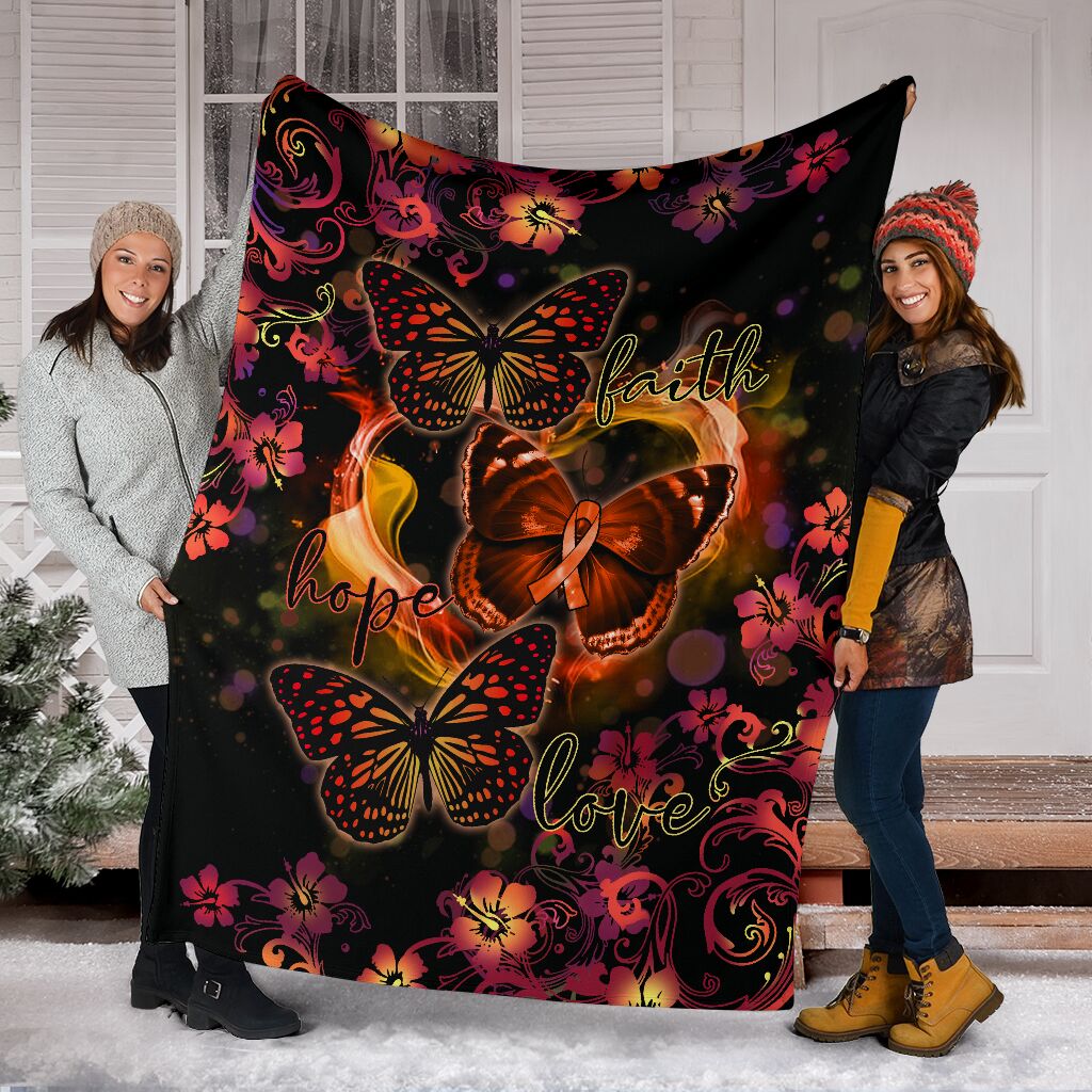 Multiple Sclerosis Awareness Flannel Blanket For Bedroom Couch And Daily Comfort