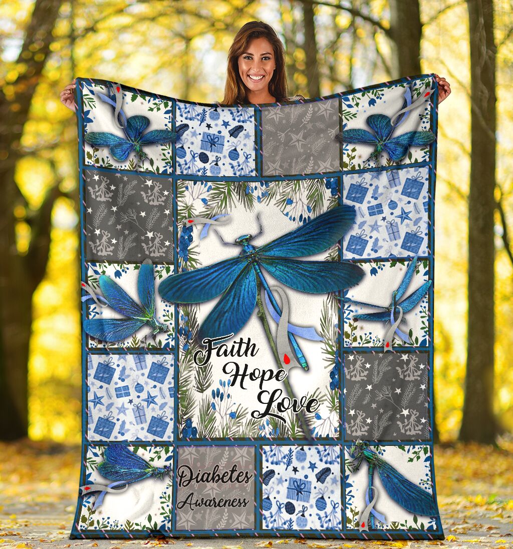 Diabetes Awareness Flannel Blanket For Cozy Home Lounging And Gifting