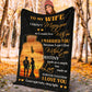 Police To My Husband Fathers Day Officer Flannel Blanket For Bed Sofa And Reading Nook Decor