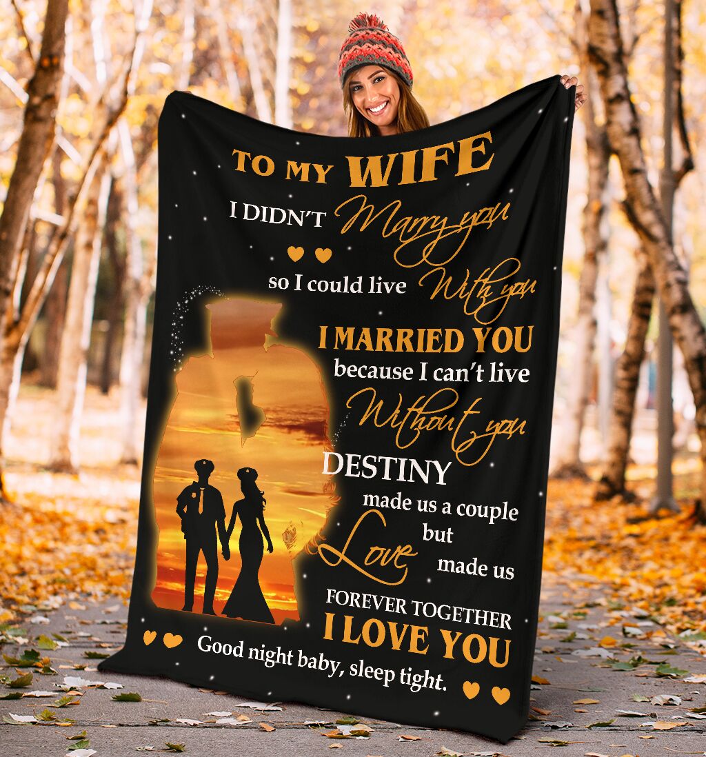 Police To My Husband Fathers Day Officer Flannel Blanket For Bed Sofa And Reading Nook Decor