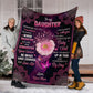Breast Cancer To My Daughter Breast Cancer Awareness Flannel Blanket For Bedroom Couch And Daily Comfort
