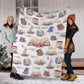 Book Lovers Book Flannel Blanket For Bedroom Couch And Daily Comfort