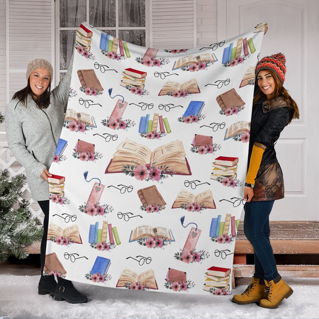 Book Lovers Book Flannel Blanket For Bedroom Couch And Daily Comfort