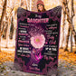 Breast Cancer To My Daughter Breast Cancer Awareness Flannel Blanket For Bed Sofa And Reading Nook Decor