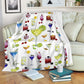 Tropical Drink Lover Flannel Blanket For Warm Home Decor And Relaxation