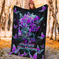 Hope Awareness Butterfly Flannel Blanket For Bed Sofa And Reading Nook Decor