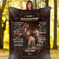 Horse To My Daughter Horse Brown Flannel Blanket For Cozy Home Lounging And Gifting