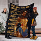 Black Girl God Says You Are African American Flannel Blanket For Bedroom Couch And Daily Comfort