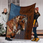 Horse Lovers Horse Pattern Flannel Blanket For Bedroom Couch And Daily Comfort