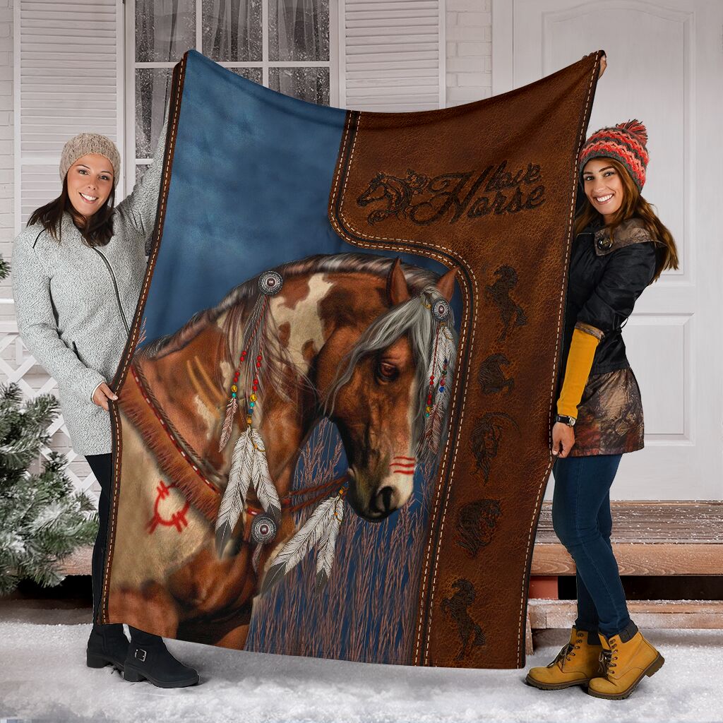 Horse Lovers Horse Pattern Flannel Blanket For Bedroom Couch And Daily Comfort