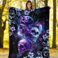 Skull Faith Hope Love Tropical Floral Flannel Blanket For Cozy Home Lounging And Gifting