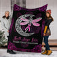 Breast Cancer Awareness Butterfly Flannel Blanket For Bedroom Couch And Daily Comfort