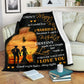 Police To My Husband Fathers Day Officer Flannel Blanket For Soft Bed Couch And Home Comfort