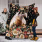 Dragon White Dragon Floral Flannel Blanket For Bedroom Couch And Daily Comfort