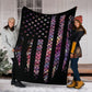 Mermaid Scales American Flag Flannel Blanket For Bedroom Couch And Daily Comfort