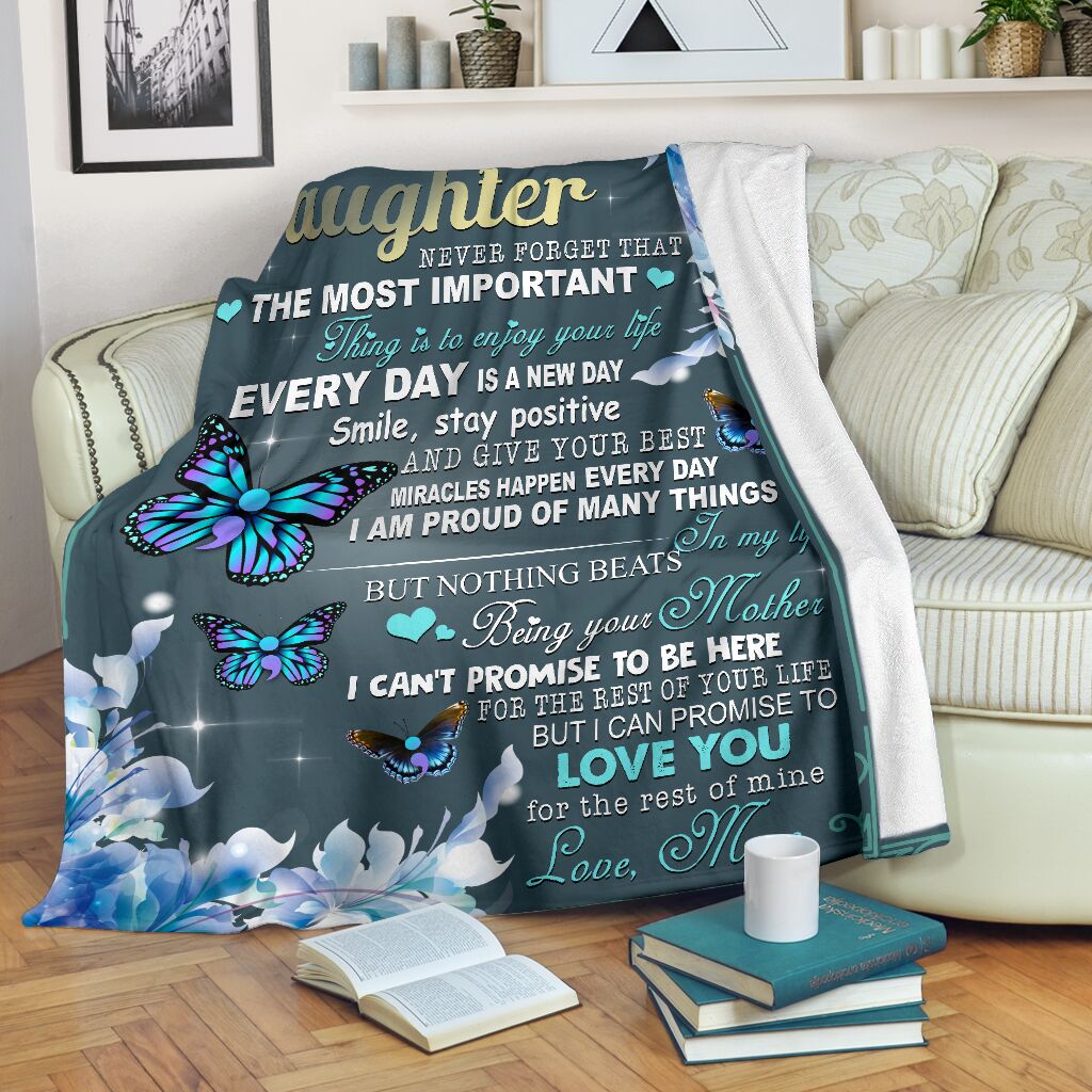 Mental Health Awareness Daughter Gift Flannel Blanket For Soft Bed Couch And Home Comfort