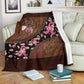 Breast Cancer Awareness Strength And Hope Message Flannel Blanket For Soft Bed Couch And Home Comfort