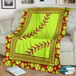 Softball Love Sport In Life Flannel Blanket For Living Room And Bedroom Styling