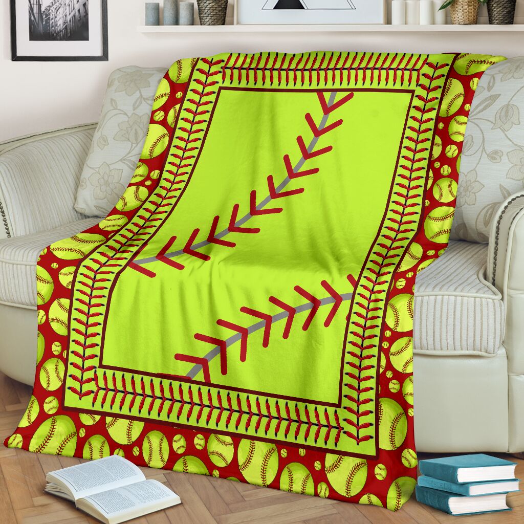 Softball Love Sport In Life Flannel Blanket For Living Room And Bedroom Styling