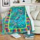 Colorful Turtle Lover Flannel Blanket For Warm Home Decor And Relaxation