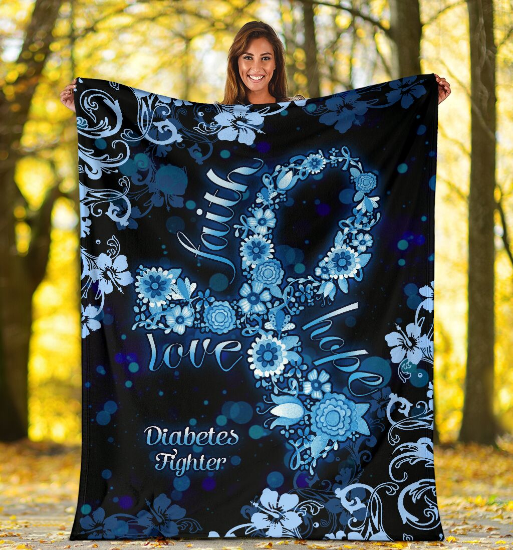 Diabetes Awareness Flannel Blanket For Cozy Home Lounging And Gifting