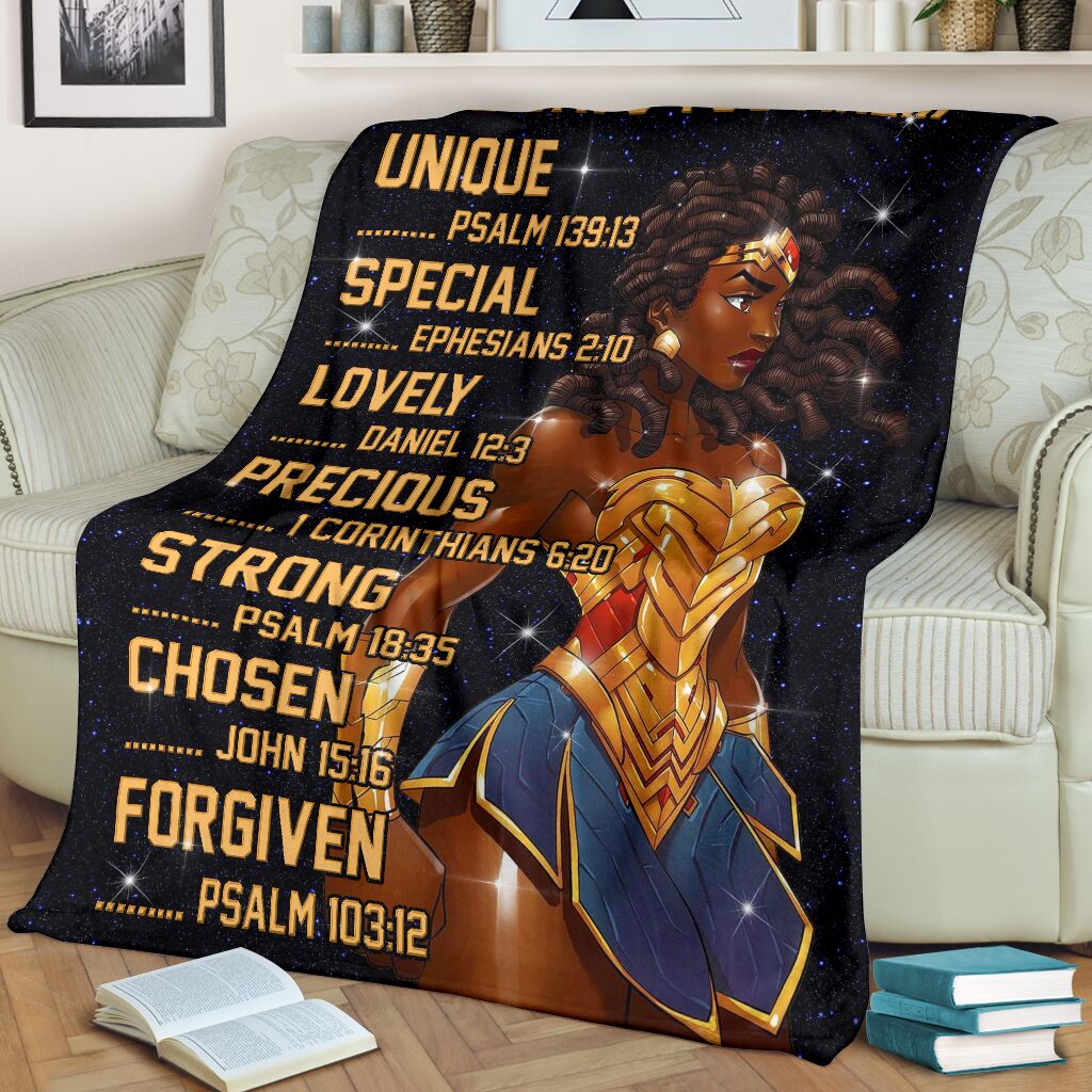 Black Girl God Says You Are African American Flannel Blanket For Living Room And Bedroom Styling