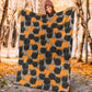 Halloween Pumpkin Black Cat Flannel Blanket For Bed Sofa And Reading Nook Decor