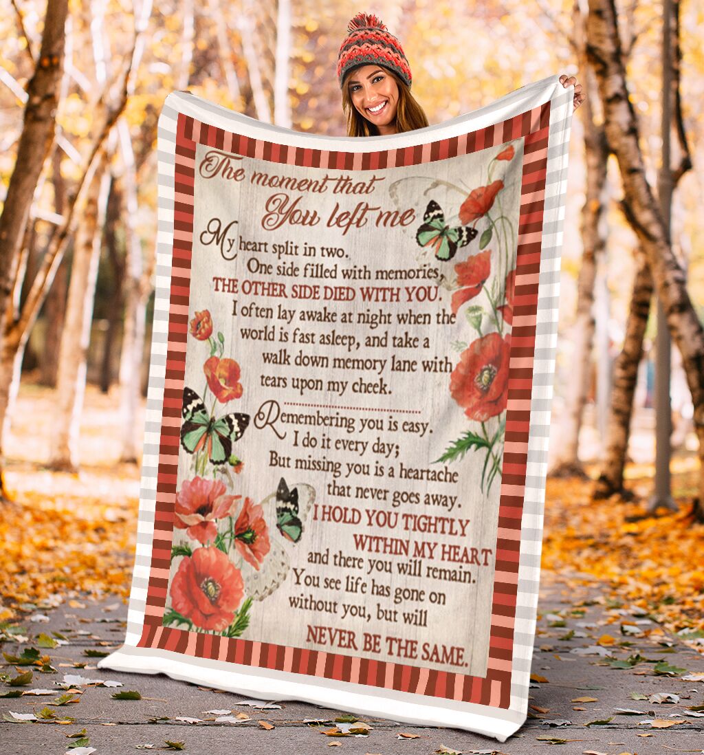 Butterfly The Moment Memorial Flannel Blanket For Bed Sofa And Reading Nook Decor