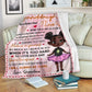 Black Girl To My Granddaughter African Flannel Blanket For Soft Bed Couch And Home Comfort